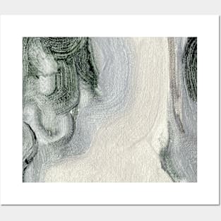 Abstract Art Gray Antique White Oil Painting Posters and Art